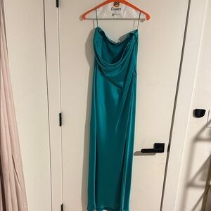 House of Harlow 1960 Strapless Teal Dress